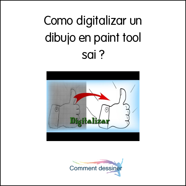 Como digitalizar un dibujo en paint tool sai